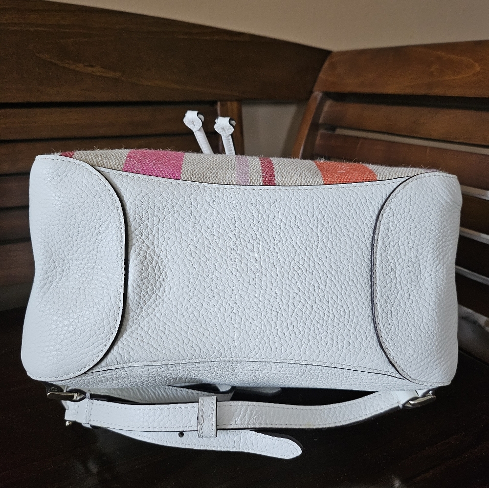 Kate Spade Canvas & Pebbled Leather Backpack! NWOT! - Picture 6 of 15